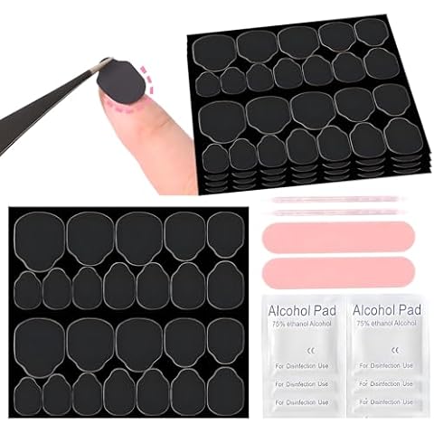 Gorvalin 10 Sheets UV Nail Adhesive Tabs Waterproof Sticky Tabs for Nails Press on Nail Glue Stickers (Cure with UV Light Will Last Longer) Cover