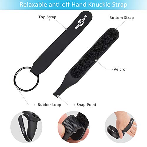 Face Silicone Cover Mask & Touch Controller Grip Cover & Knuckle Strap & Lens Protect Cover Set for Oculus Quest, Professional Silicone Protection Accessories, Sweatproof, Anti-fall 6-piece set - Thumbnail 3