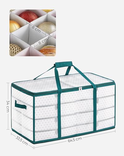 SONGMICS Aufbewahrungsbox für Weihnachtskugeln, 64 Fächer, Kunststoff – Ansicht 4