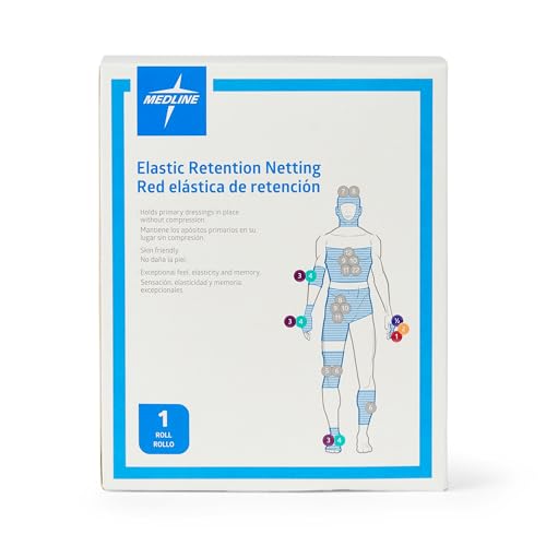 Image of Medline Stretch Tubular Elastic Dressing Retention Net, Size 2, (7 inch x 25 yds), Ideal for Wound Care, Single Pack