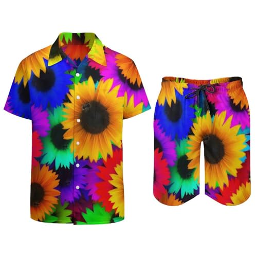 Ensemble 2 pièces Fleur en Couleur chemise hawaïenne hommes aux finitions soignées S - 3