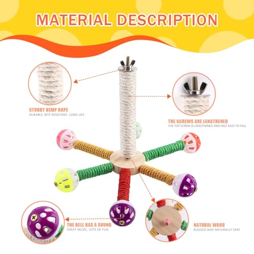 Image of Bird Perches for Cage, 6 Perches Bird Perch Toy, Cage Replacement Parts for Budgies, Cockatiels, Parrots, Lovebirds, Finches, Conures