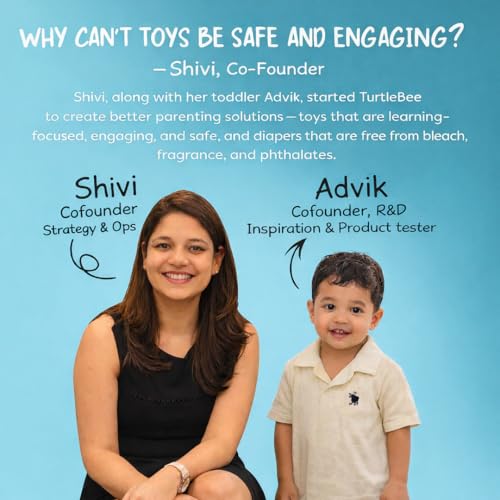 Image of TurtleBee 6-in-1 Montessori Toy | Life Skill Builder Cube | Toys for Kids 1-3 Years | Activity Cube | Fine Motor Skills & Early Learning Development | Travel Friendly Learning Toy | Birthday Gift