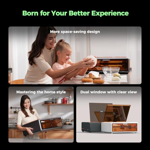 Creality Falcon A1 10W Laser Engraver, 80W Powerful Output, Fully Enclosed, 600mm/s Speed, HD Camera Auto Positioning, Pre-Assembled&Smart Material Recognition, Ideal for Wood & Metal, Class 1 Safety