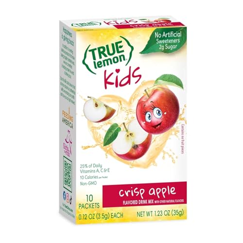 TRUE LEMON KIDS Crisp Apple (10 Packets) - Hydration, No...