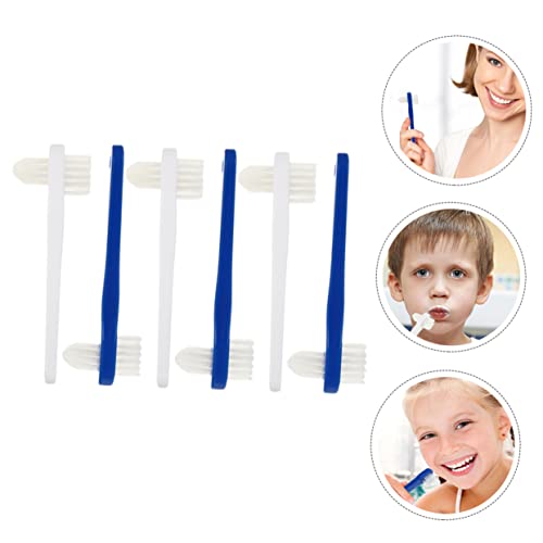 BATHVEVE 6 Stück Kleine Zahnbürsten für Zahnersatz Doppelköpfige Prothesenbürste Ergonomischer Griff Sanfte für Vollständige und Teilprothesen für Empfindliche Zähne – Bild 7