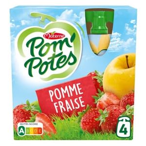 Materne Pom'Pote Pomme Fraise 4x90g