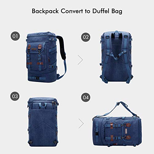Image of WITZMAN Travel Backpack for Men Canvas Backpack Large Convertible Carry on Luggage Rucksack