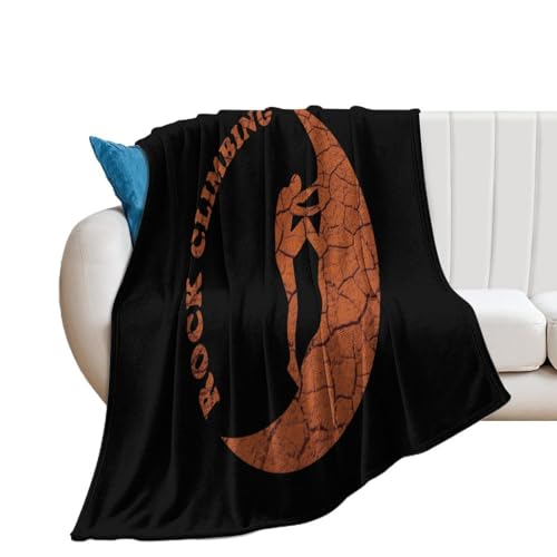 Rock Climbing Soft Flannel Blanket Throw Fashion Plush Blankets Lightweight Throws for Couch Bed 50