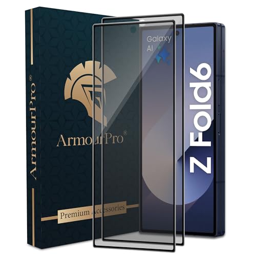 Image of ArmourPro Anti-Glare Matte Tempered Glass for Samsung Galaxy Z Fold 6, Pack of 2, Anti Fingerprint Screen Protector, 9H Scratch Resistant, Smooth Touch, Full Edge to Edge Coverage