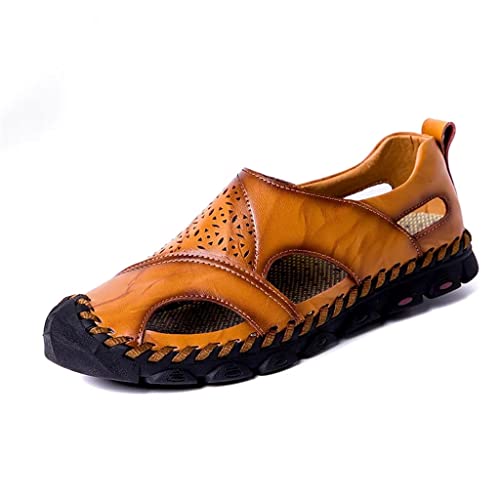 Leisure Beach Sandals Hiking Climbing Fishing Casual Outdoor Water Shoes Genuine Leather Slip-on Comfortable