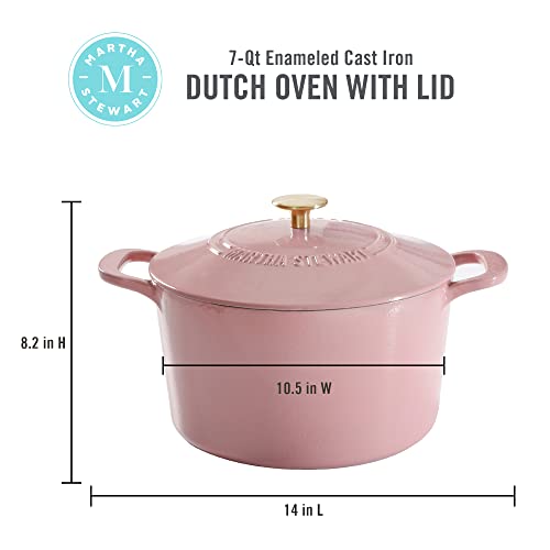 MARTHA-STEWART-Gatwick-7-QT-Enamel-Cast-Iron-Dutch-Oven-Pink