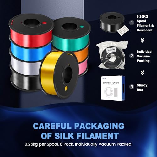 Jayo Silk Pla Filament Bundle 1.75Mm, Silk 3D Printer Filament Bundle Multicolor thumb #7