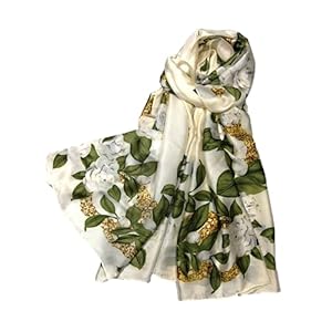 Shanlin Silk Feel Long Floral Satin Scarves for Women in Gift Box
