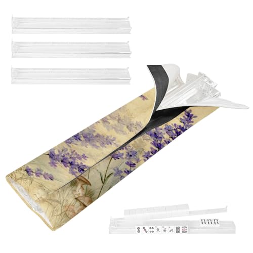 Mahjong Racks con Pusher Acuarela Lavanda Set de 4 miniatura 1