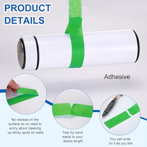 Image of PATIKIL Painters Tape 1 Inch x 55 Yards, Adhesive Masking Tape Green Paint Tapes for Wall Painting DIY Artist Craft Arts Decoration Labeling