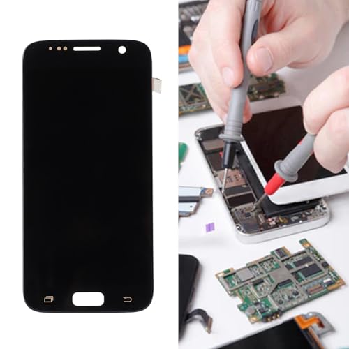 Écran de remplacement pour Galaxy S7 noir vitre tactile numériseur assemblé avec cadre TFT