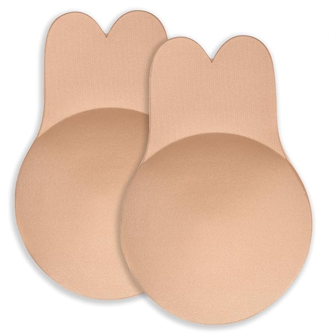 Invisible Reusable Nipple Cover Strapless Bra, Breathable Push up Bra, Backless, Strapless Silicon Coverage Solutions for Women & Girls, Lifting Anti-Sagging Wire-Free Bunny ups Bra-image-38