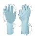 Produktbild Jeerhope Handschuhe reinigen Silikonhandschuhe Magische wasserdichte Latex Handschuhe Gummi Haushalt für die Küche Waschen Waschen Waschen Reinigung 1 Paar (Grün)