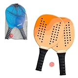JUINSA-700805 Palas Playa de Madera Wave (0,8mm) con Pelota 2 Colores sdos, Multicolor (700805)