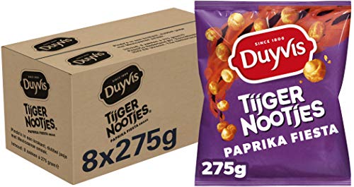 Duyvis Tijgernootjes Paprika Fiesta, Doos 8 x 275 g