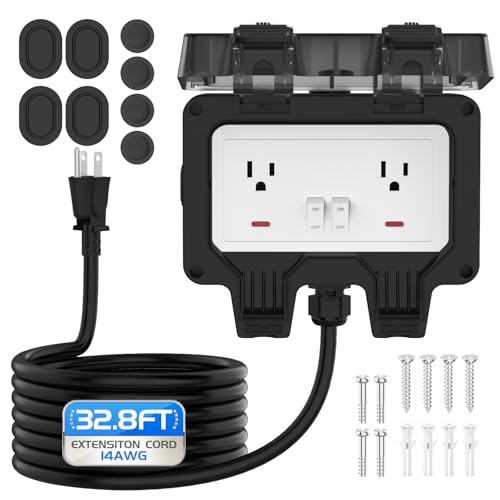 Hoodutric Outdoor Outlet Box with LED Indicator
