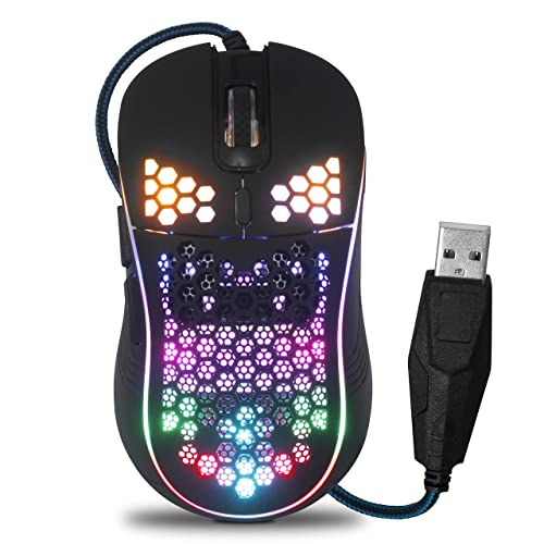 Mouse Gamer Rgb 6000dpi 7 Botões Super Leve Usb 3.0 Óptico Led Rgb Profissional Pc Notebook xbox Ser