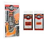 Raptorazor Injection Molded Field Dressing Knives Combo Set with 10 Replacement Blades