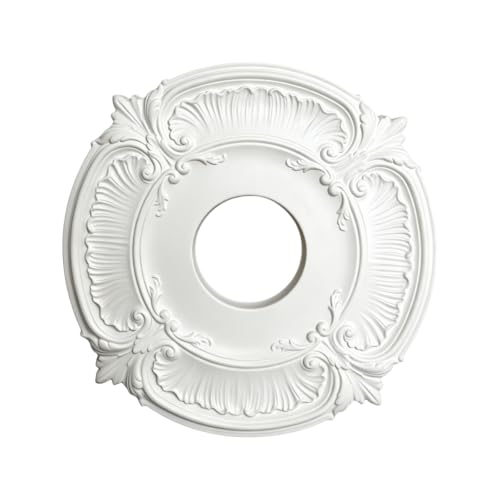 Chaoyilian DecoracióN De Techo De PU,MedallóN De Techo Decorativo,MedallóN De Ventilador De Techo,MedallóN para Ventilador De Techo,Placa Decorativa Redonda para Techo,Rosetones Techo