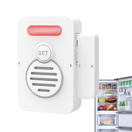 Sghtil Alarma para | Alarma Puerta Encontrar,Alerta de Voz, Sensor Miniatura para Ventana Dormitorio Almacén Casa Escuela Comercio Tienda Seguridad