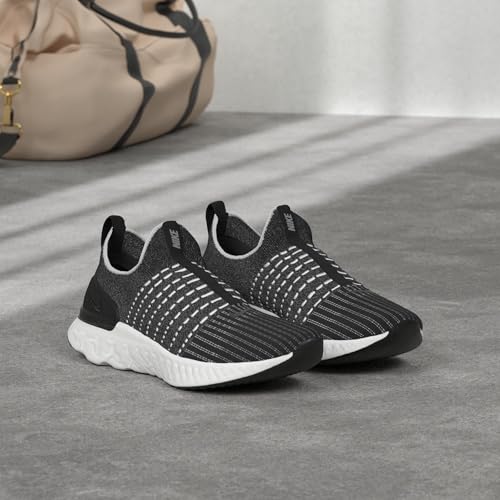 Nike Men's React Phantom Flyknit 2 Running Shoes Black | White Size 10.5