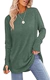 XIEERDUO Plus Size Shirts for Women 2X Loose Fit Womens Oversized Sweatshirt Green XXL
