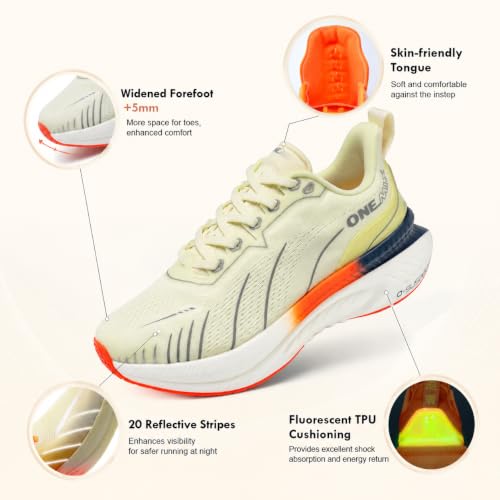 Image of ONEMIX Running Shoes Breathable Mesh Cushioned Stability Athletic Sneakers | Road Running Shoes