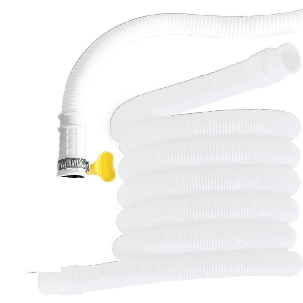 White PP Plumbing Hose for Washing Machine Draining Pipe Air Conditioner Faucet 300cm Extension Semi-Automatic Plumbing Hoses(3m)