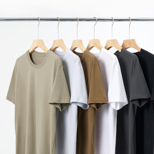 Men Plain Short Sleeves Shirt Soft Cotton Crewneck Tees Casual Baggy Loose Tops Summer Basic All-Match Tshirts2