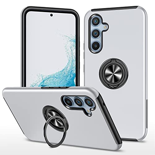 Coque aimantée Samsung S24 FE support anneau rotatif et dos polycarbonate