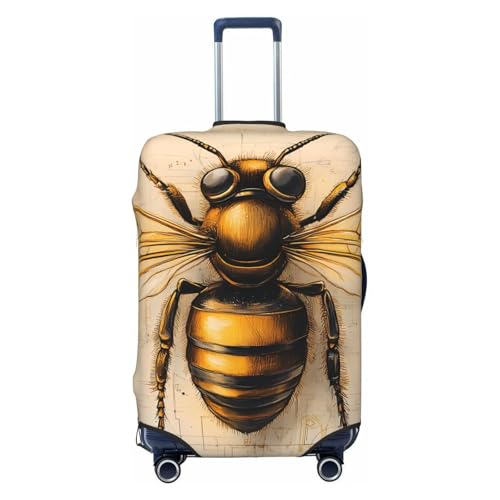 Bee Elastic Travel Luggage Cover, Washable Spandex Suitcase Protector, Anti-Scratch Fits 18-32 Inch