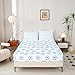Manfei Soccer Bed Sheets Twin Size,Ball Sport Rugby Activity Easy Wash Bedding Set,Game Geometric Honeycomb Modern Kids Room Decor,White and Baby Blue Sheet(Fitted+Flat+1 Pillowcase)