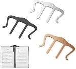 3 Pcs Metal Music Book Clips, Music Book Clip Page Holder for Sheet Music Books Piano Books Cookbooks, Book Clip for Pianos Musicians and Cookbook Reading (3)