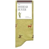 The Hothead Hunter Socks - Funny Hunting Socks - Funny Hunter Gifts for Men - 1 Pair, Size 8-13, Light Green - Awesome Hunting Gifts