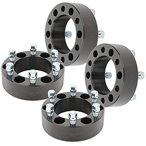 WHEELTECH 6x5.5 to 6x139.7mm Wheel Spacers Adapters 2 inch Hub Bore 108mm 14x1.5 Studs Fits for Chevrolet Tahoe, Silverado 1500, Express 1500 - Black 6 Lug Wheel Spacers 4Pcs