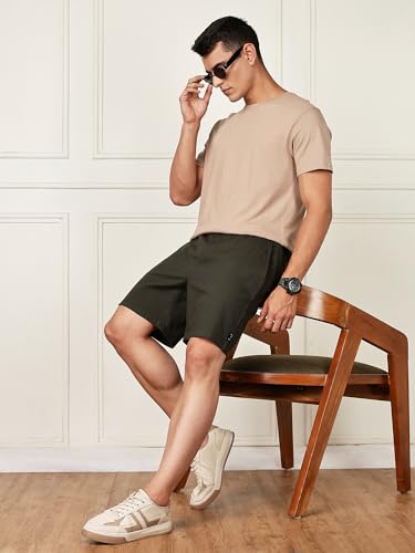 Image of Thomas Scott Men's | Solid | Mid Rise | 100% Cotton | Casual | Light Weight | Chino | Shorts for Men