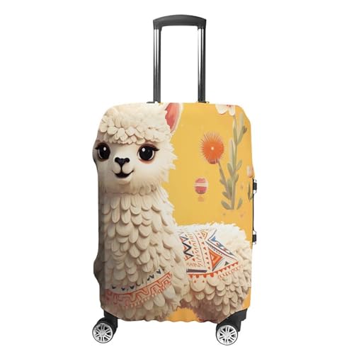 Cartoon Alpaca Cute Animal Luggage Cover, Washable Elastic Suitcase Cover Protector Fit 18-32 Inch Luggage