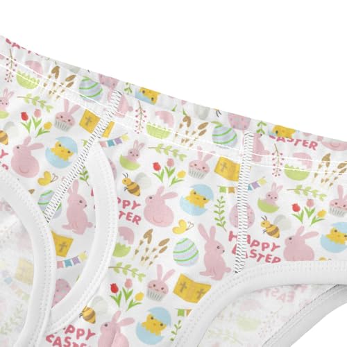 Boys' Exclusive Briefs Toddler Underwear 95% Combed Cotton Boxerbriefs 2T Easter Bunny and Text Pattern 874
