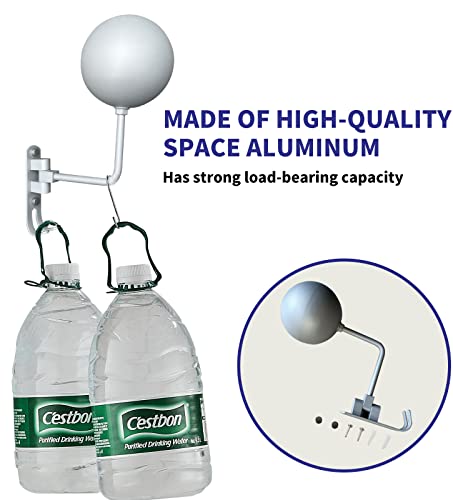 Dr.dj Helmet Rack, 2 Motorcycle Helmet Holder Wall Mount 180 Degree Rotation With 2 Hooks Motorcycle Accessories Helmet Hanger For Coats, Caps, Footbal Baseballs And Rugby Helmet Accessories (Silver) #TOP3