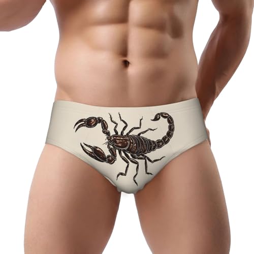 Men's Bikini Underwear Funny Triangle Bikini Briefs Cartoon Panties Soft Underpants