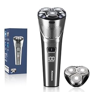 Electric Shavers Electric Razor for Men Face Clean Shave Rechargeable USB C Electric Shaver Cordless Mens Electric Razors for Shaving Face Dry Wet Rotary Shaver LED Display with A Replacement Blade