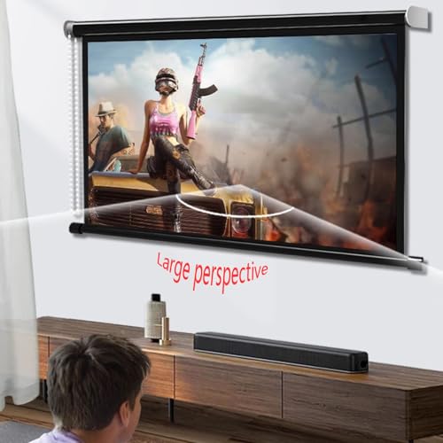 Pantalla de proyección manual retráctil 72" 16:9 miniatura 6