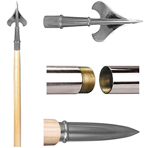 Flags Unlimited 9' Military Guidon Staff with Chrome Spear, Joint, Ferrule
