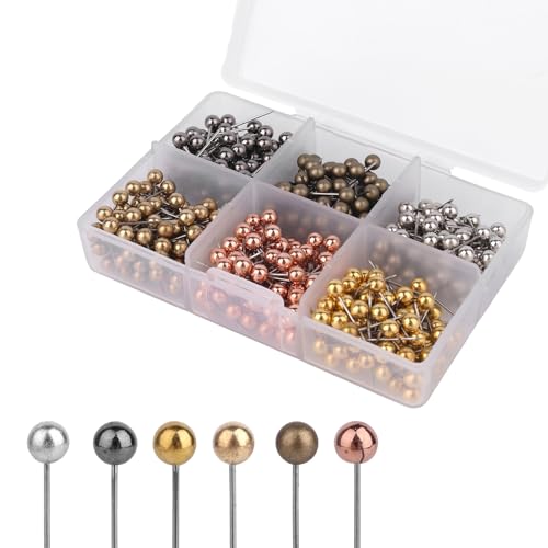 480pcs Map Push Pins, Map Tacks Round Head Pins Small Thumb Tacks Marking Pushpins for Cork Board Bulletin Board Picture Photo Home Office School DIY Craft (6 Colors) image 7